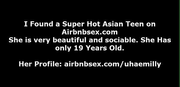  Cute Asian Teen Sucking American Cock While He Recording